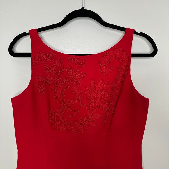 Maggy London Women's‎ Bright Bed embroidered sleeveless sheath dress size 8 - Picture 2 of 5